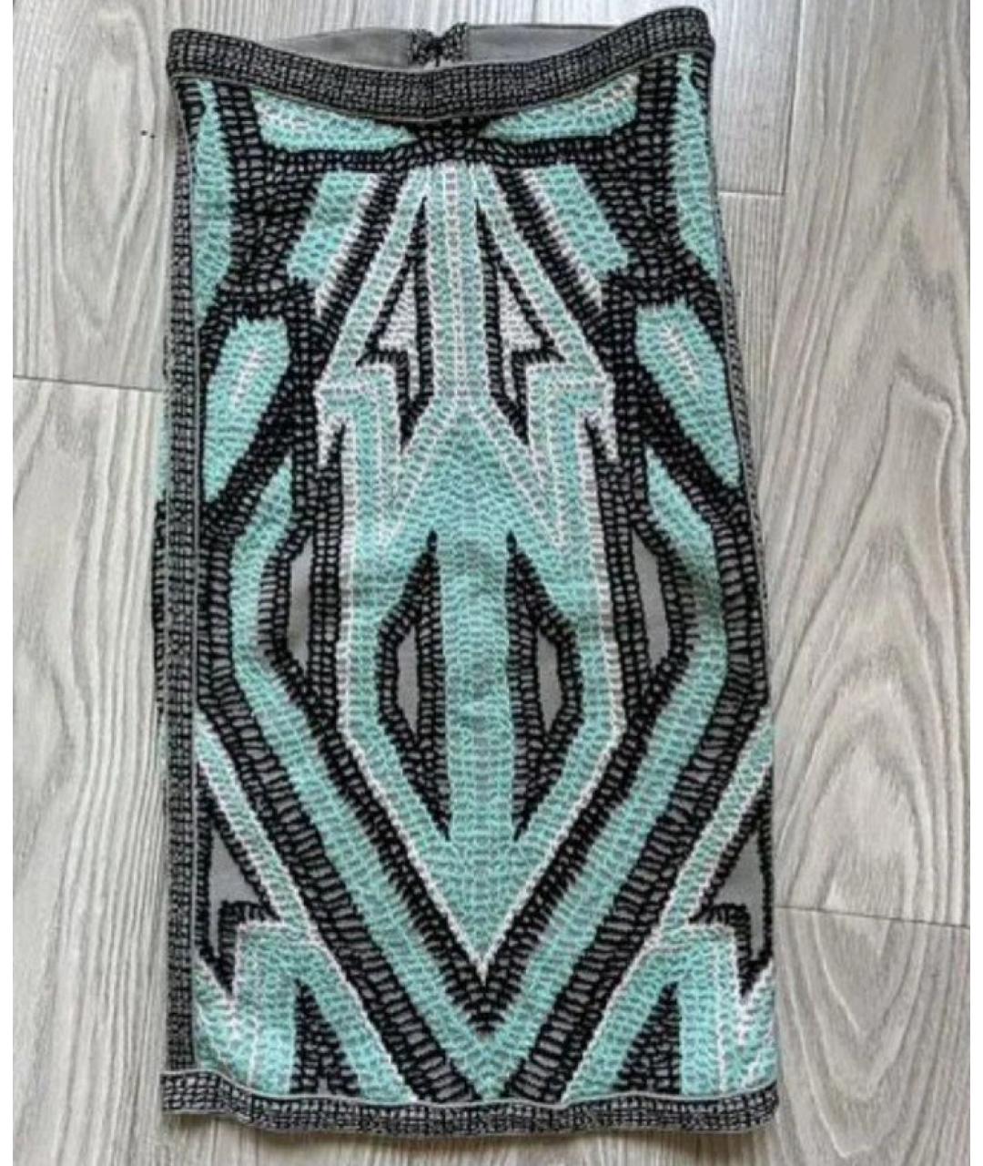 HERVE LEGER Мульти юбка миди, фото 10