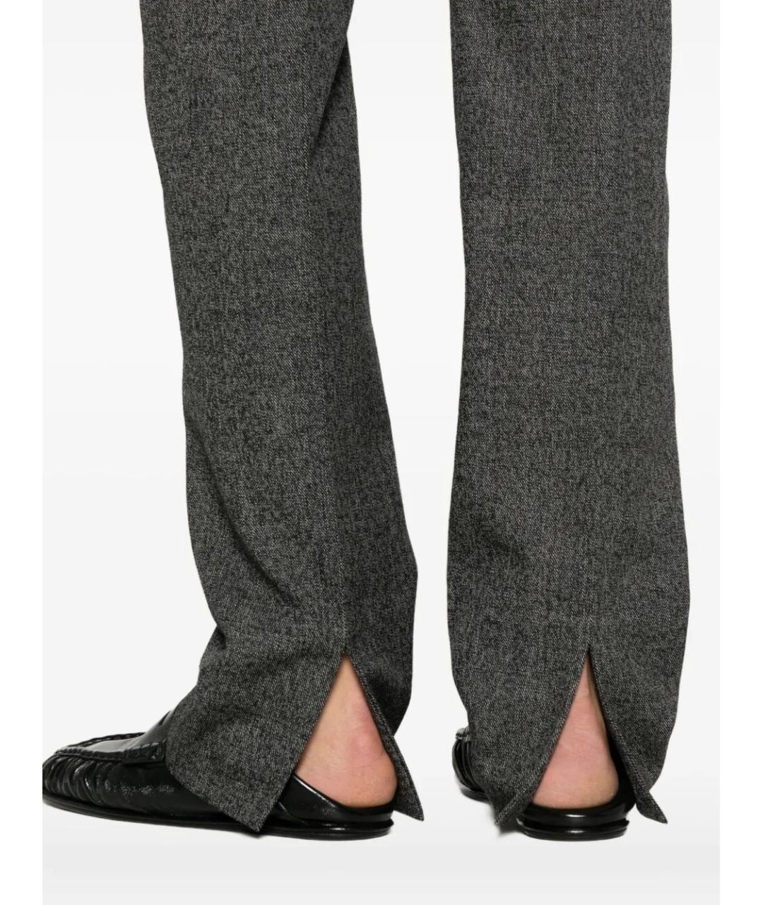 GUCCI Серые шерстяные повседневные брюки, фото 5