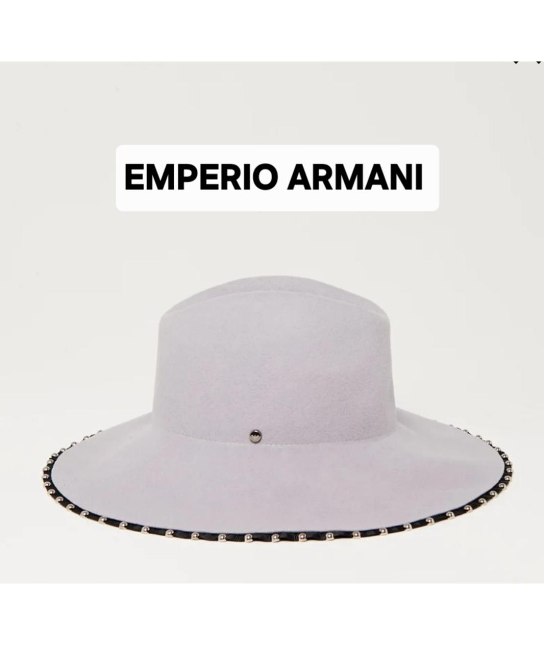 EMPORIO ARMANI Серая шерстяная шляпа, фото 3