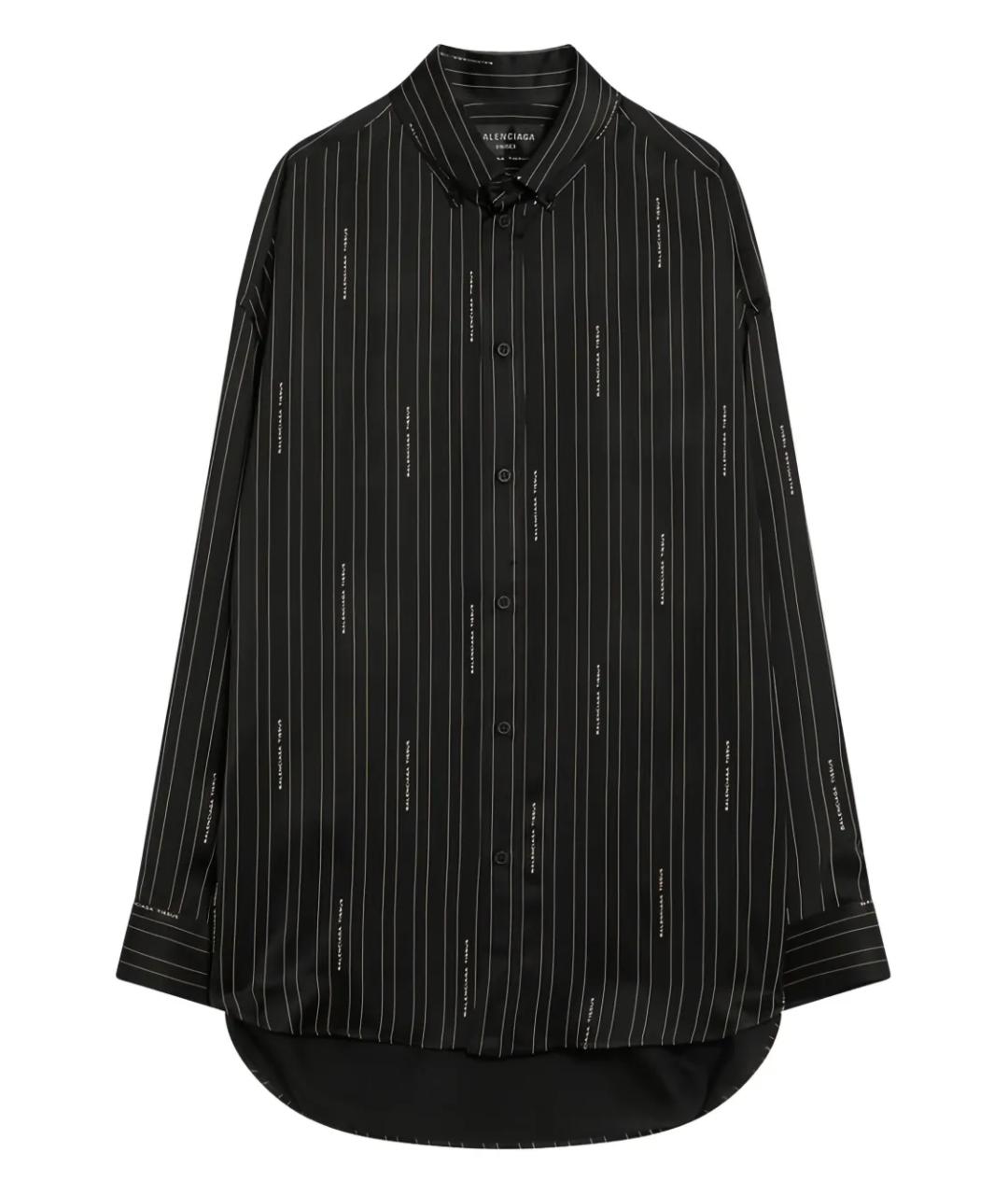 BALENCIAGA Черная вискозная рубашка, фото 1