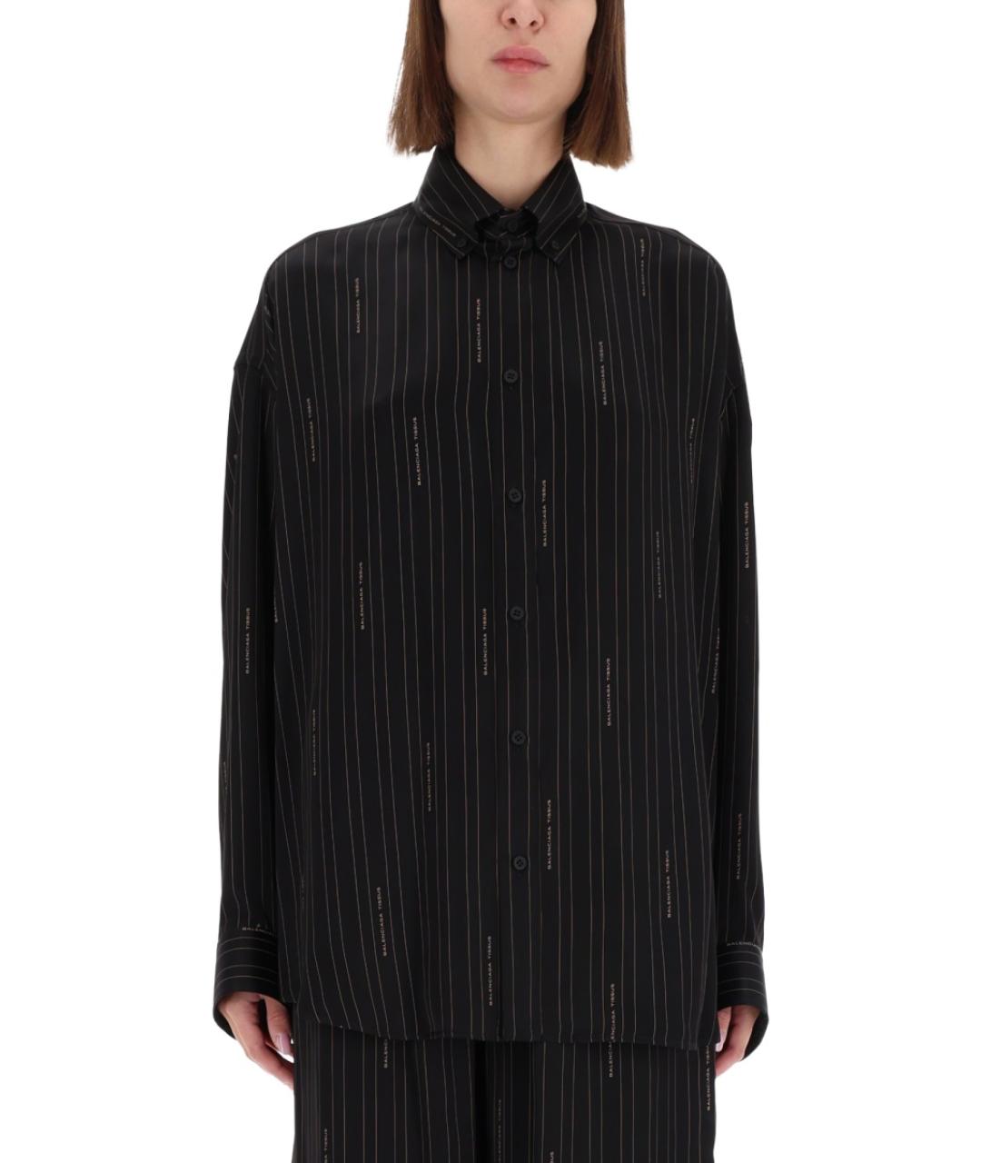 BALENCIAGA Черная вискозная рубашка, фото 2