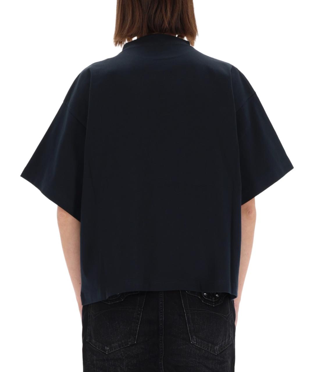 BALENCIAGA Черная хлопковая футболка, фото 3