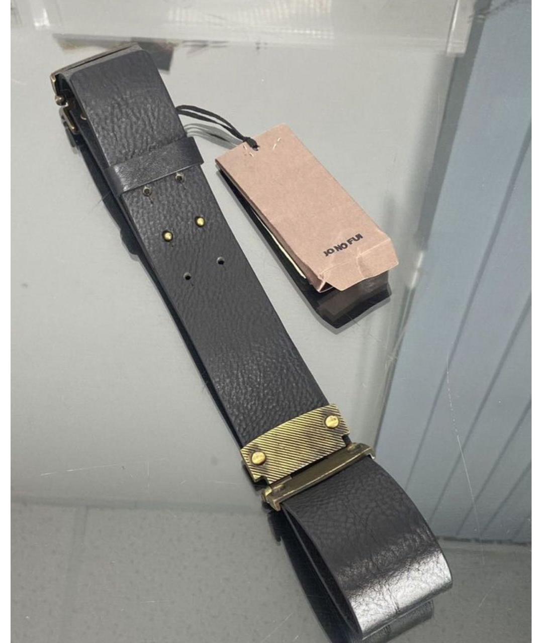 JO NO FUI Черный кожаный ремень, фото 4