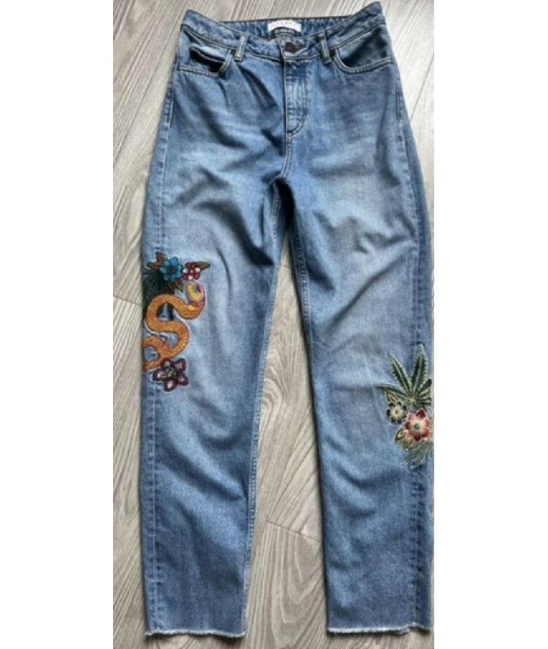 SANDRO Голубые хлопковые джинсы слим, фото 9