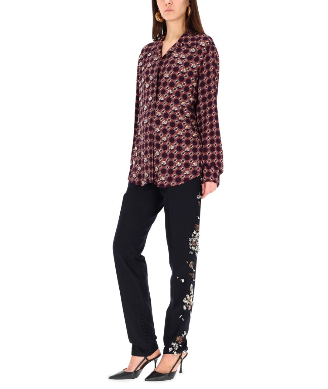 DRIES VAN NOTEN Синие шерстяные брюки узкие, фото 2