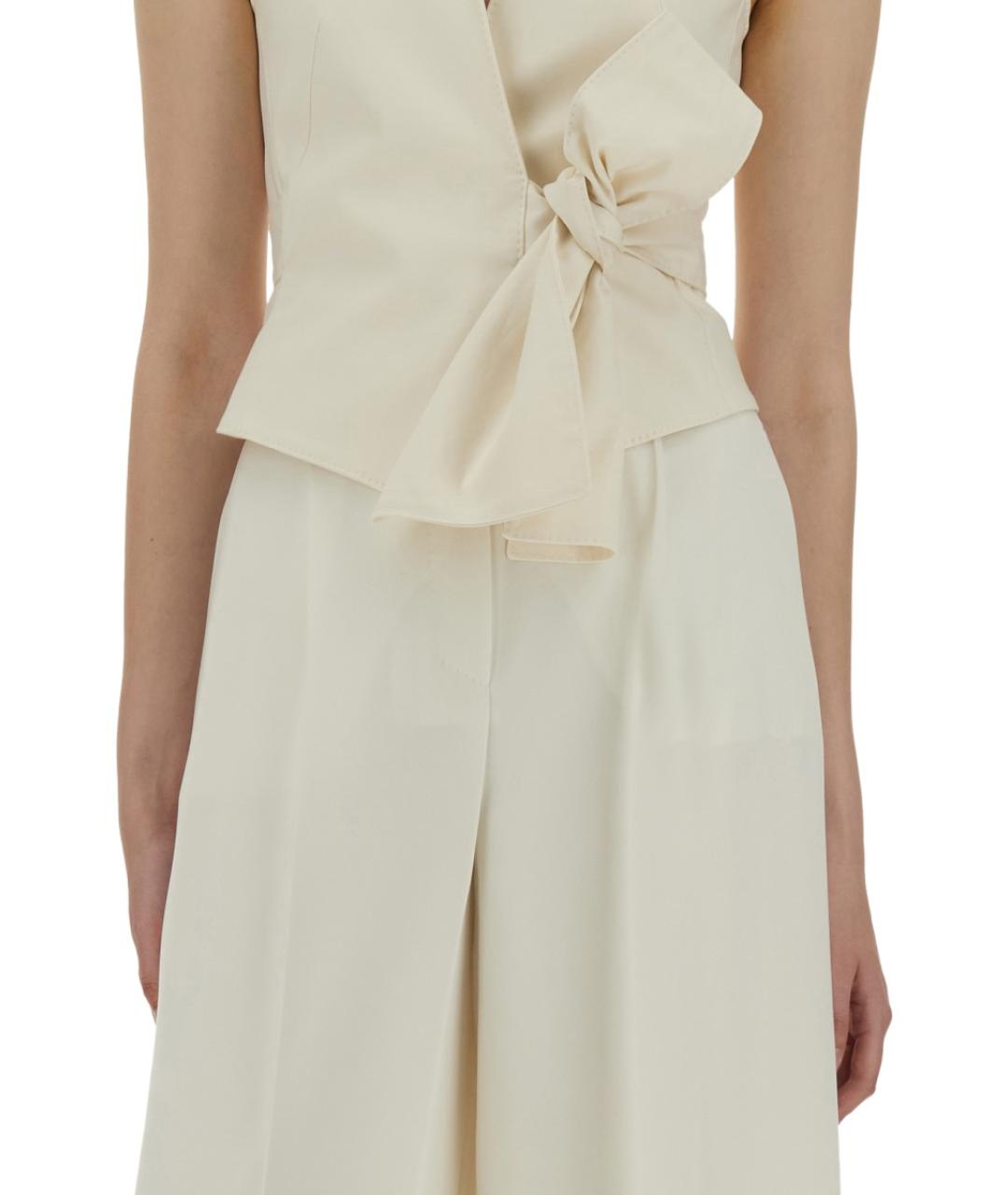 MAX MARA Белый хлопковый жилет, фото 5