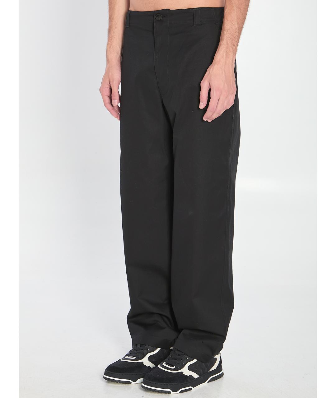 GUCCI Черные хлопковые повседневные брюки, фото 2