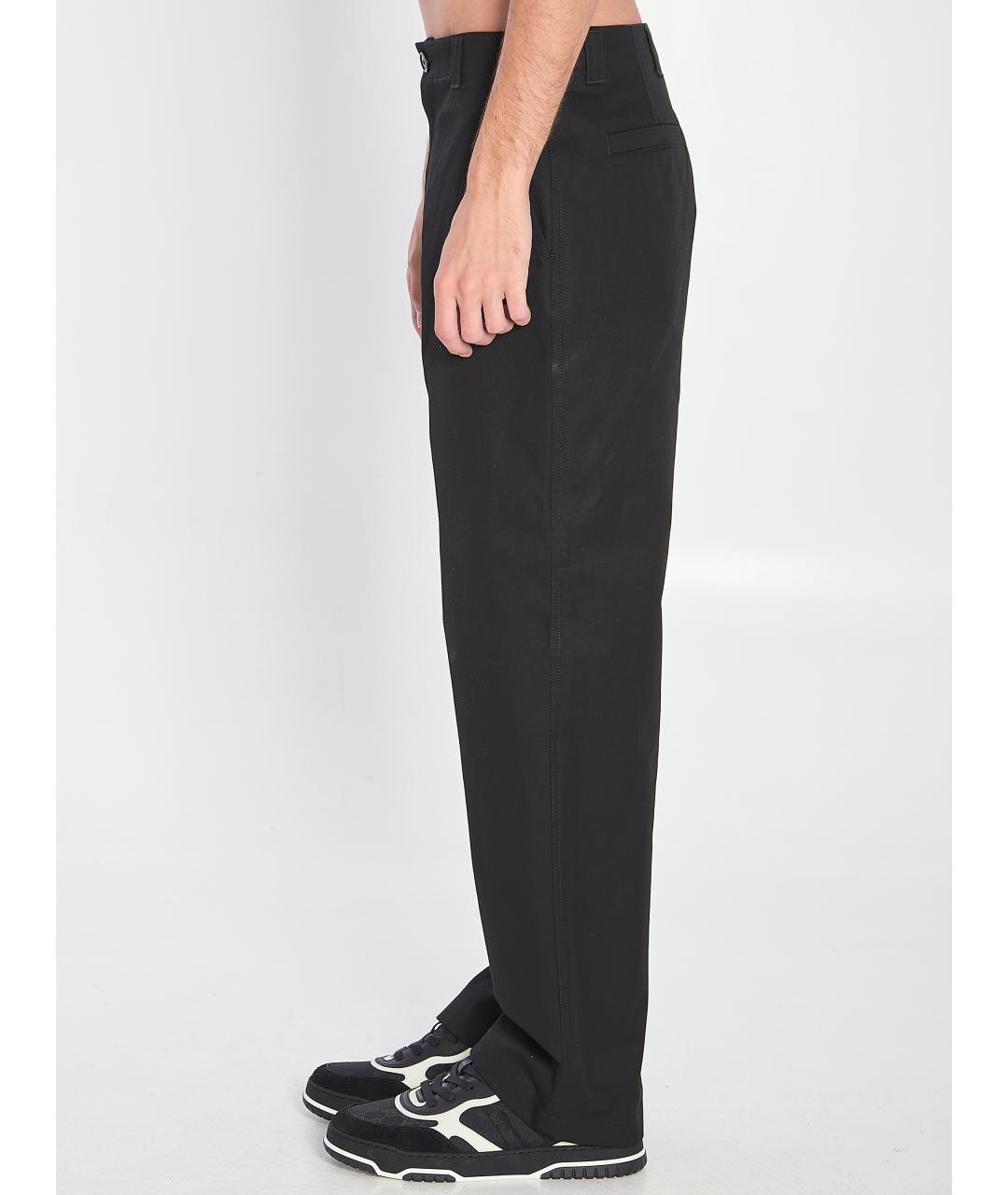 GUCCI Черные хлопковые повседневные брюки, фото 3