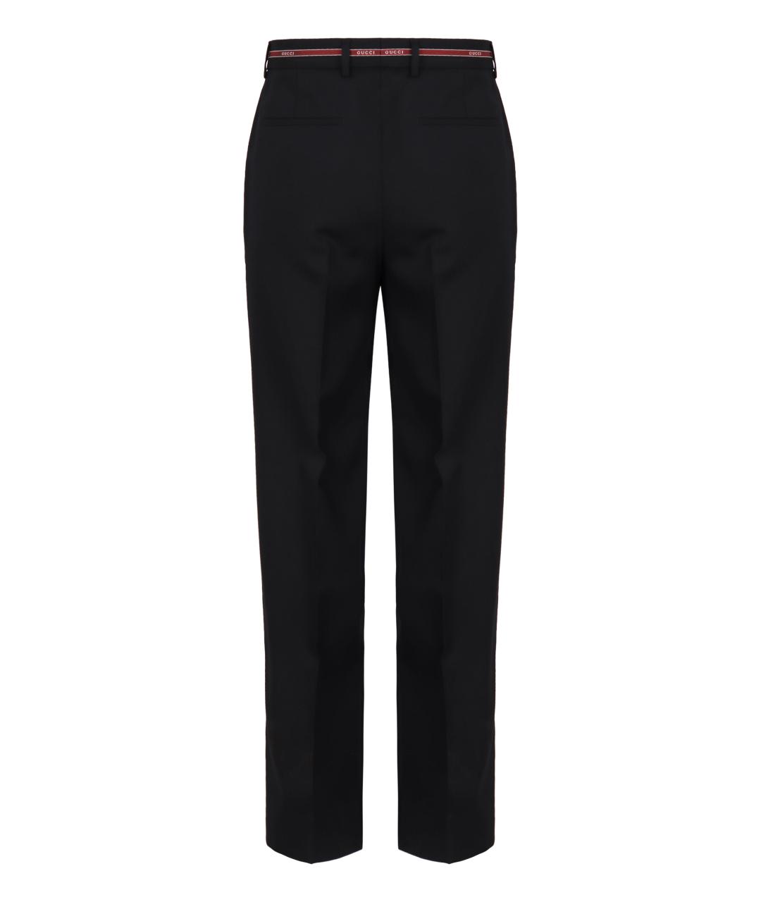 GUCCI Темно-синие шерстяные повседневные брюки, фото 2