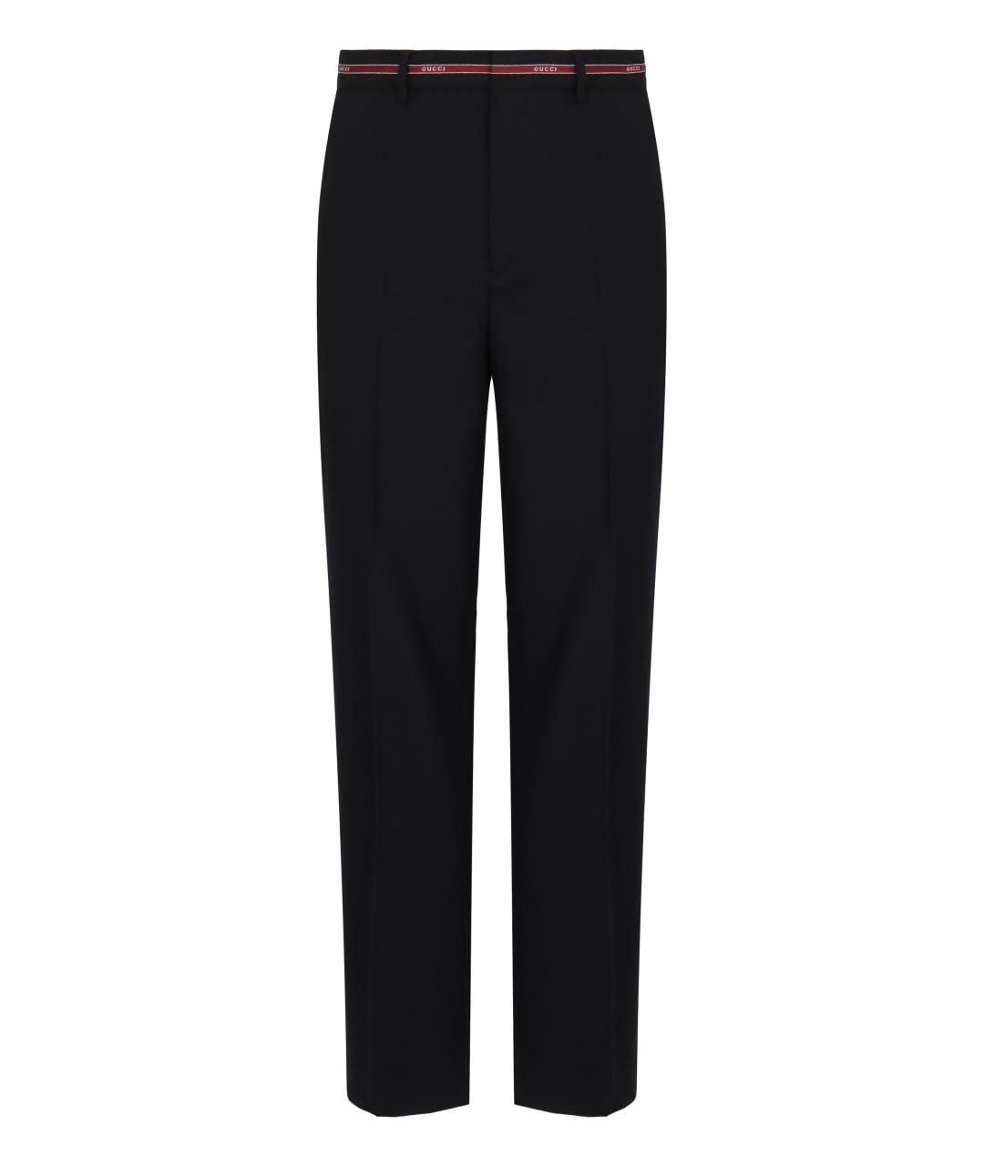 GUCCI Темно-синие шерстяные повседневные брюки, фото 1