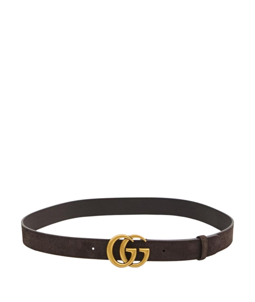 GUCCI Коричневый замшевый ремень, фото 1