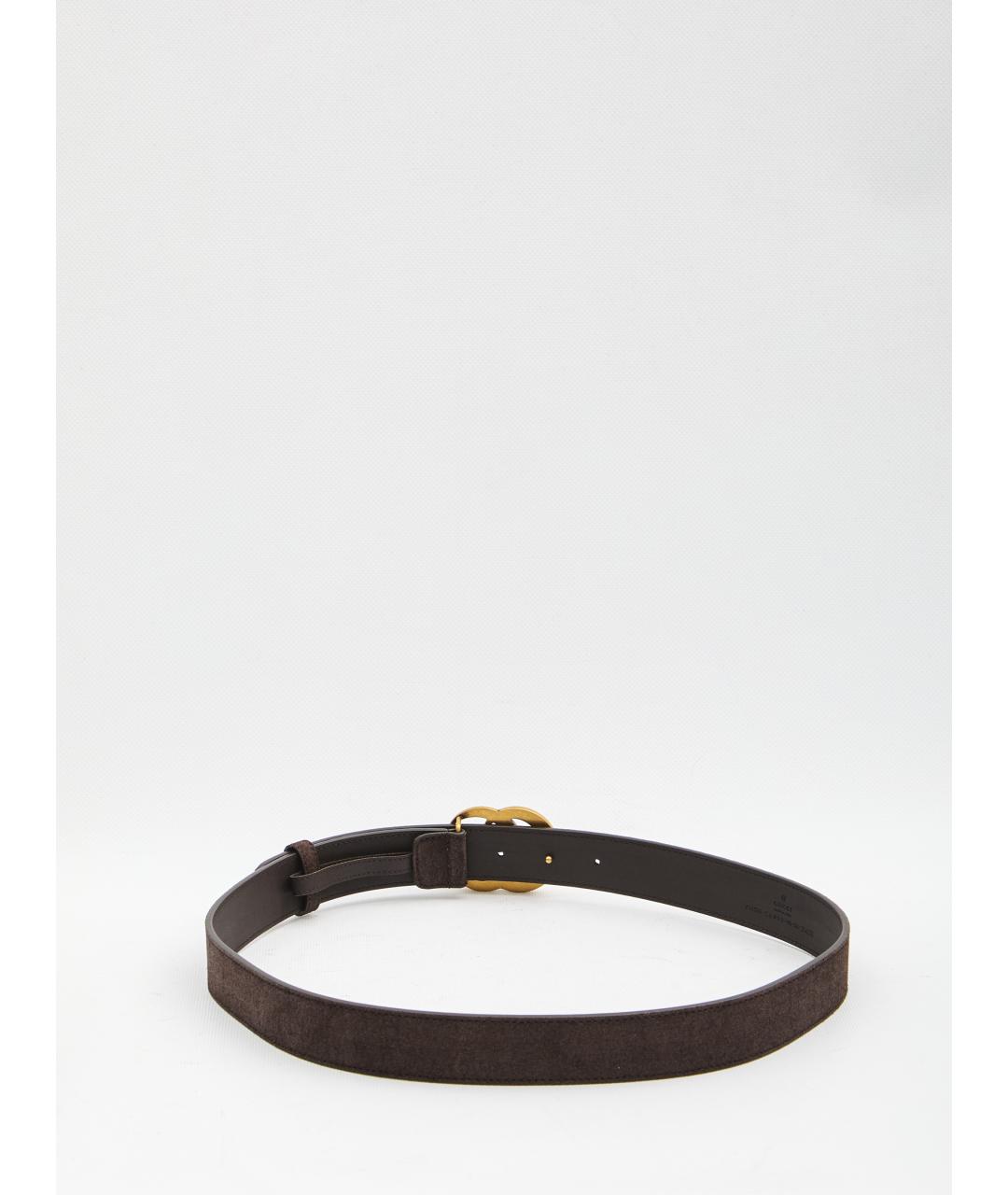 GUCCI Коричневый замшевый ремень, фото 2