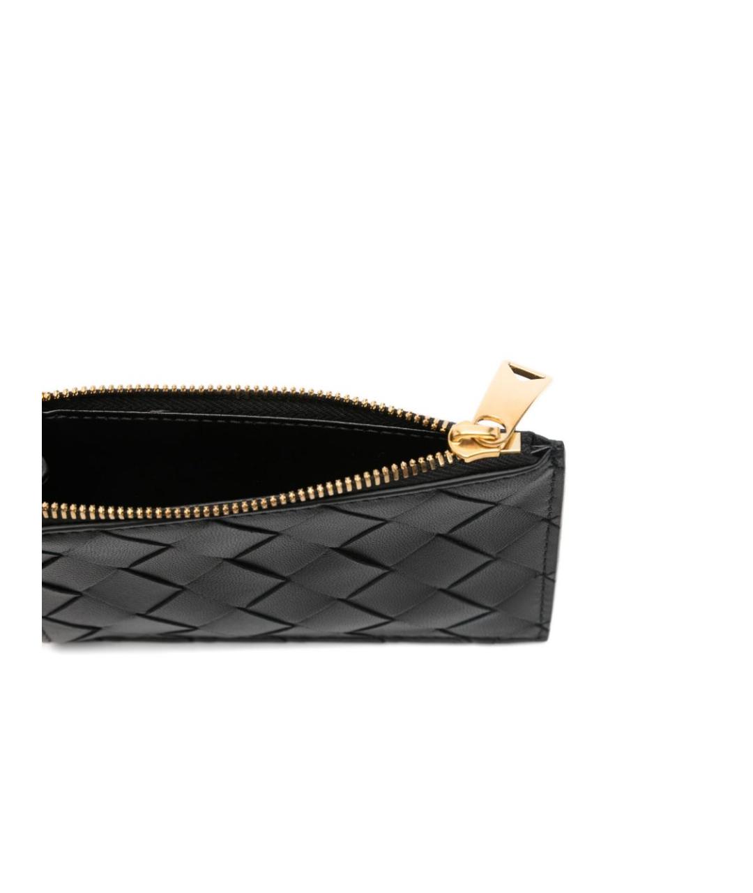 BOTTEGA VENETA Черный кожаный кардхолдер, фото 2