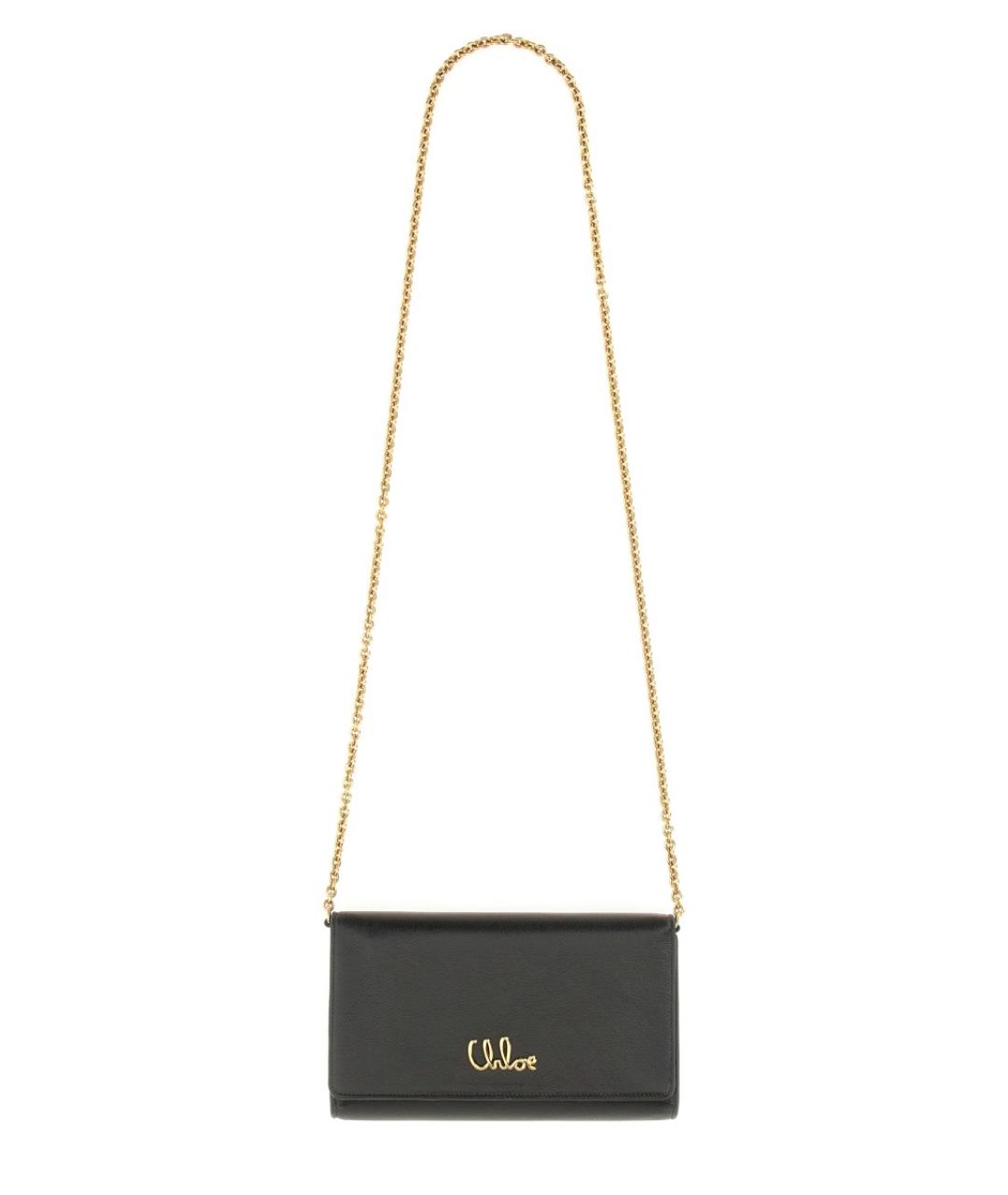 CHLOE Черный кожаный кошелек, фото 2