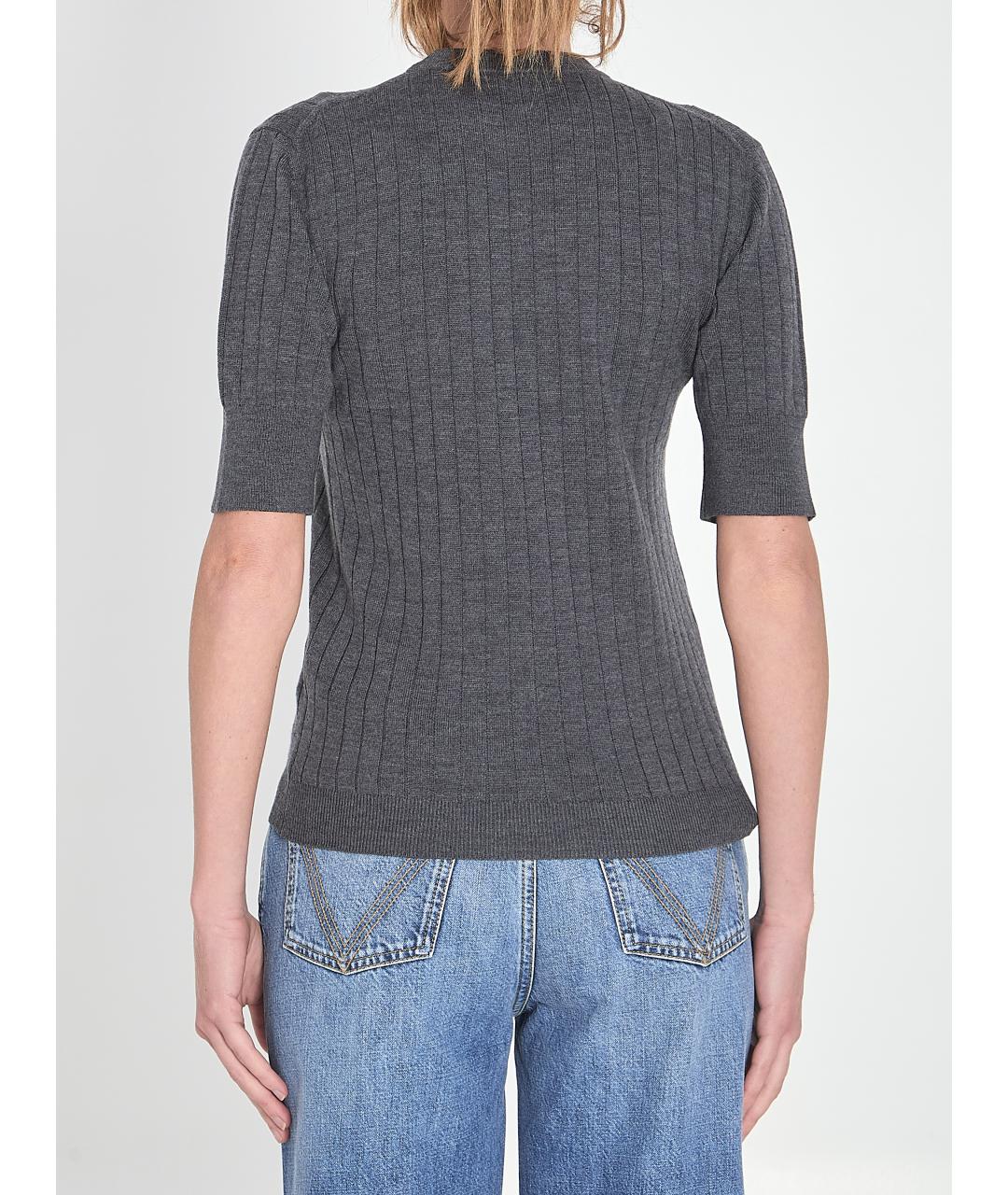 BOTTEGA VENETA Серый шерстяной джемпер / свитер, фото 5