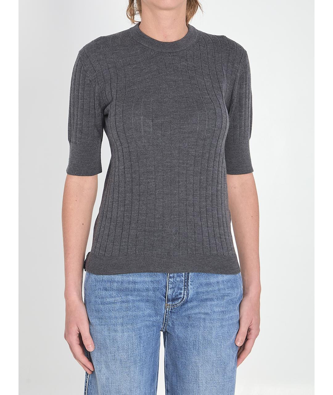 BOTTEGA VENETA Серый шерстяной джемпер / свитер, фото 2