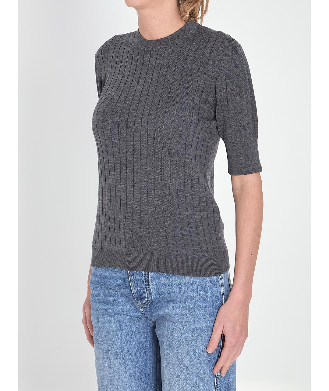 BOTTEGA VENETA Серый шерстяной джемпер / свитер, фото 3