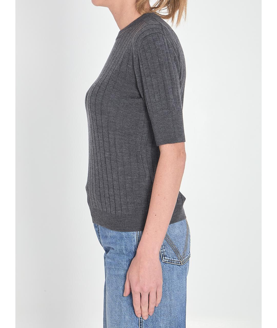 BOTTEGA VENETA Серый шерстяной джемпер / свитер, фото 4