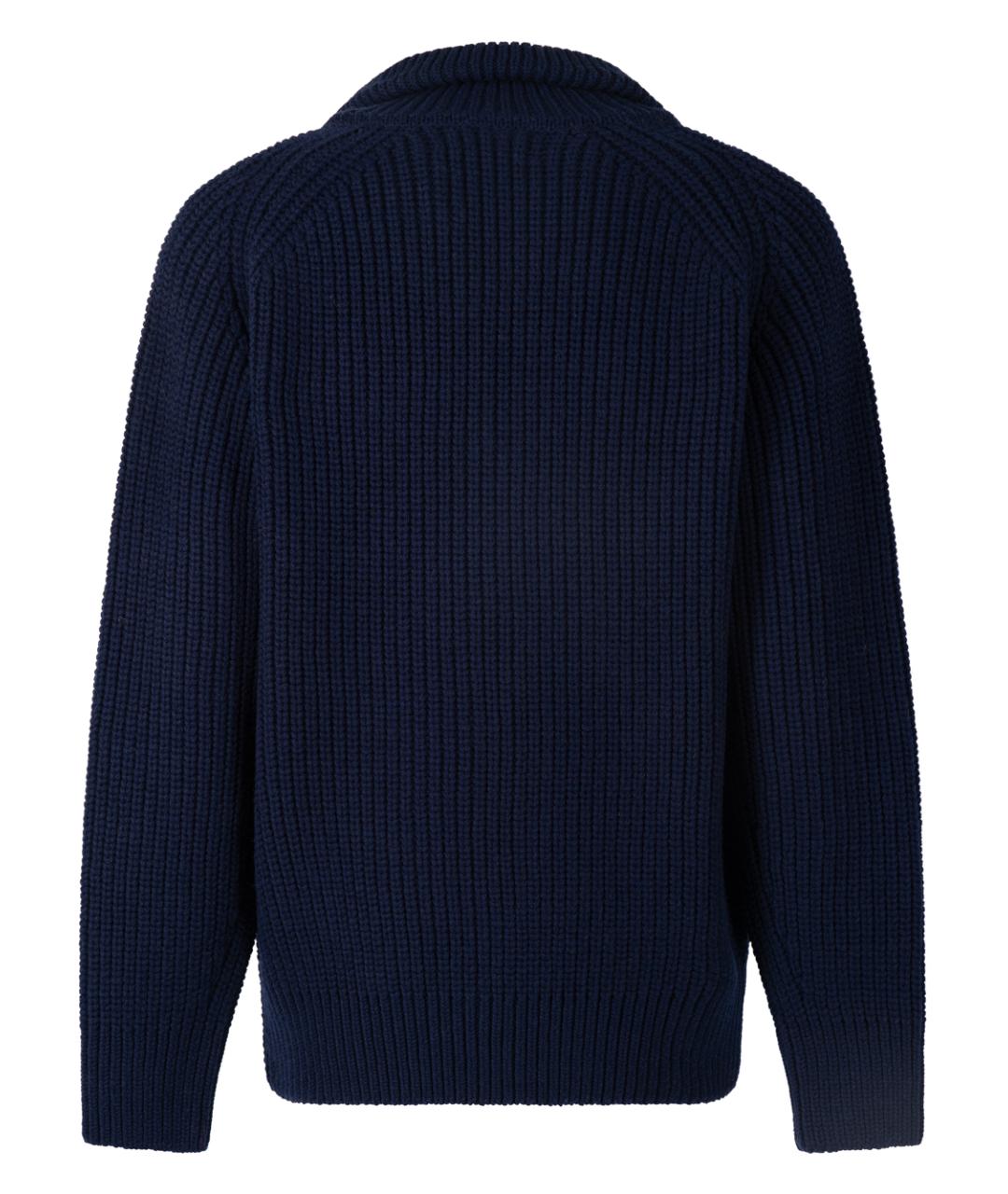 DRIES VAN NOTEN Синий шерстяной кардиган, фото 2