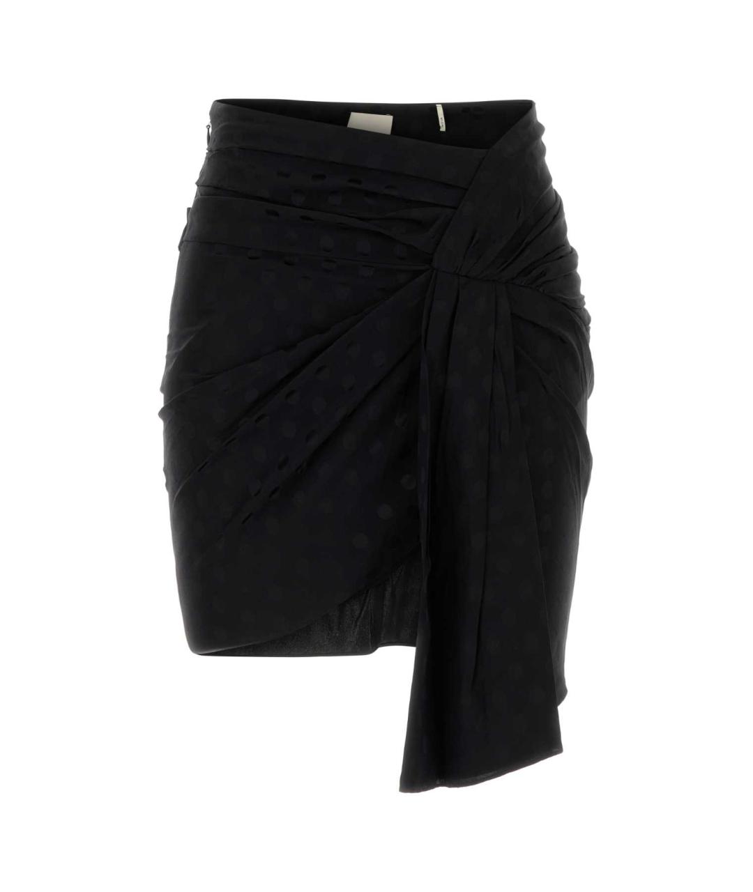 ISABEL MARANT Черная шелковая юбка мини, фото 1