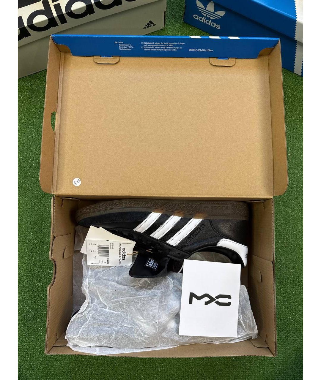 ADIDAS Черные кожаные низкие кроссовки / кеды, фото 6