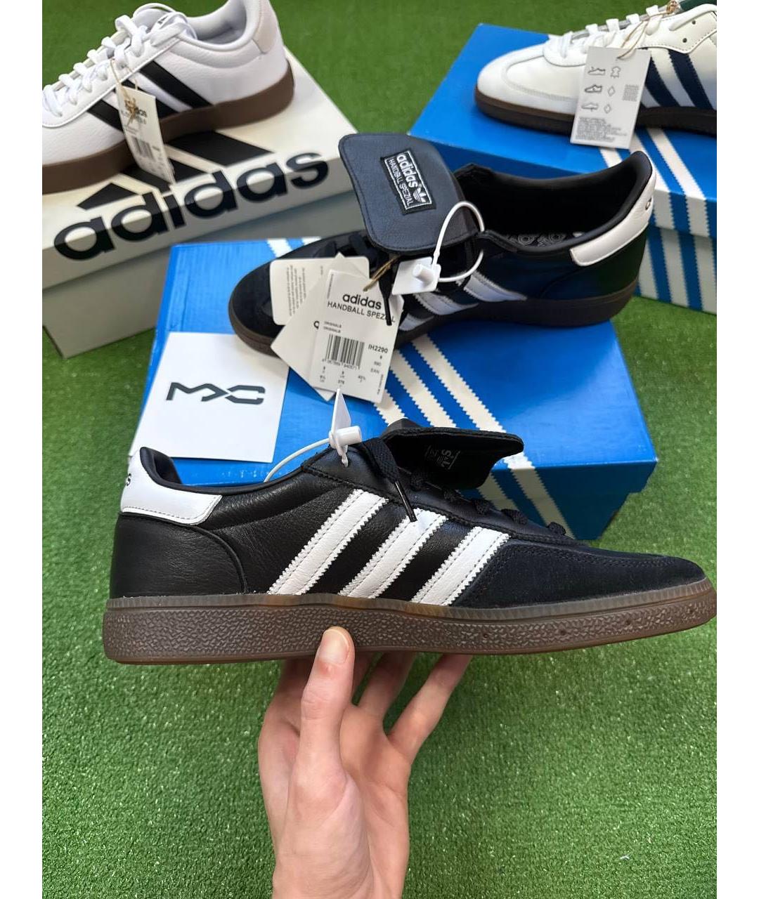 ADIDAS Черные кожаные низкие кроссовки / кеды, фото 5