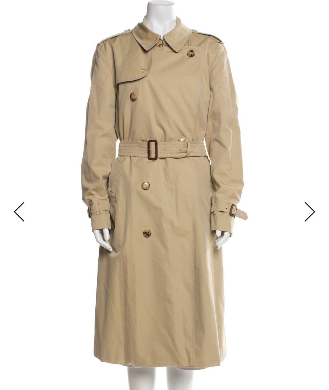 BURBERRY Бежевый шерстяной тренч/плащ, фото 5