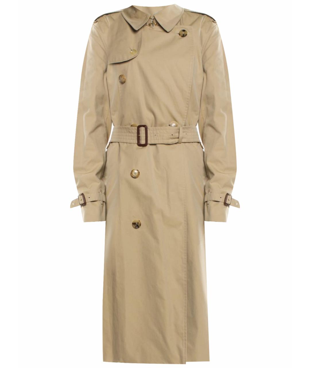 BURBERRY Бежевый шерстяной тренч/плащ, фото 1