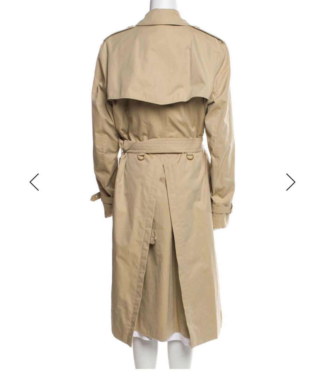 BURBERRY Бежевый шерстяной тренч/плащ, фото 2