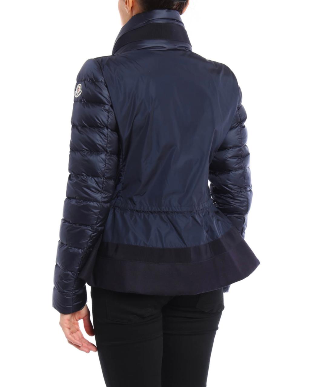 MONCLER Темно-синяя полиамидовая куртка, фото 2