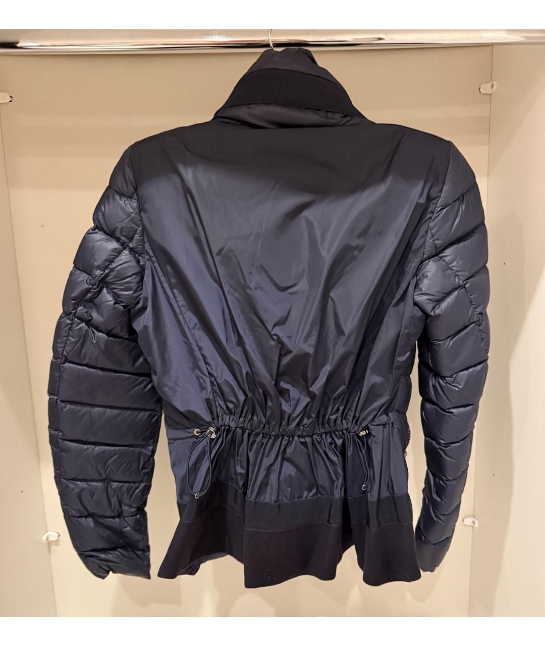 MONCLER Темно-синяя полиамидовая куртка, фото 4