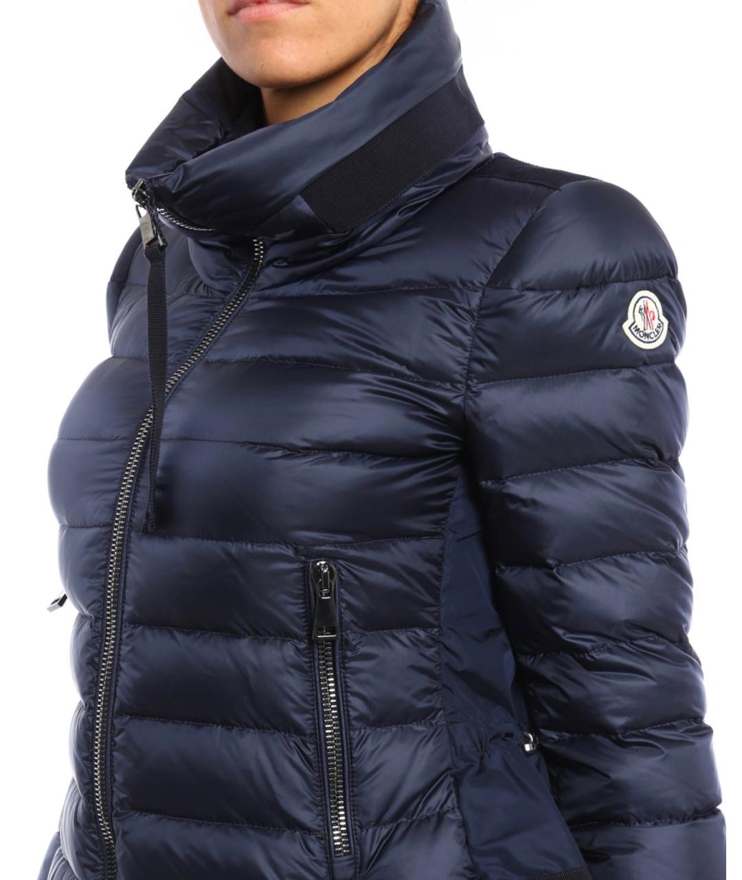 MONCLER Темно-синяя полиамидовая куртка, фото 5