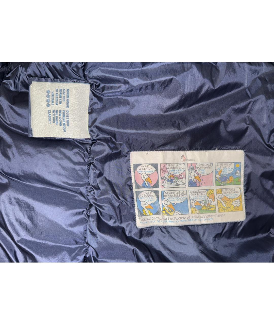MONCLER Темно-синяя полиамидовая куртка, фото 7
