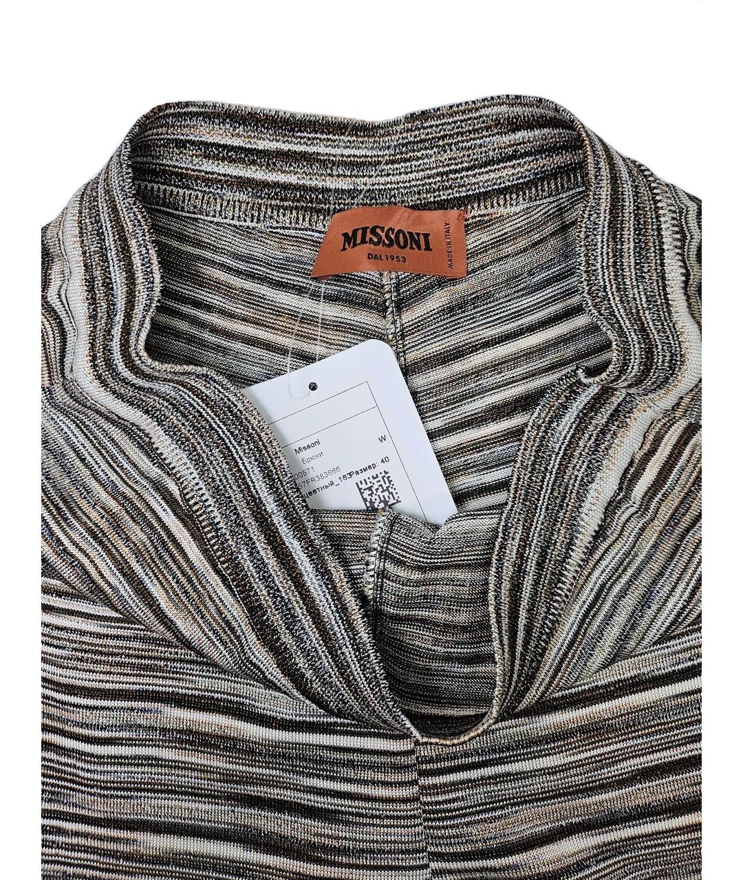 MISSONI Мульти вискозные прямые брюки, фото 4