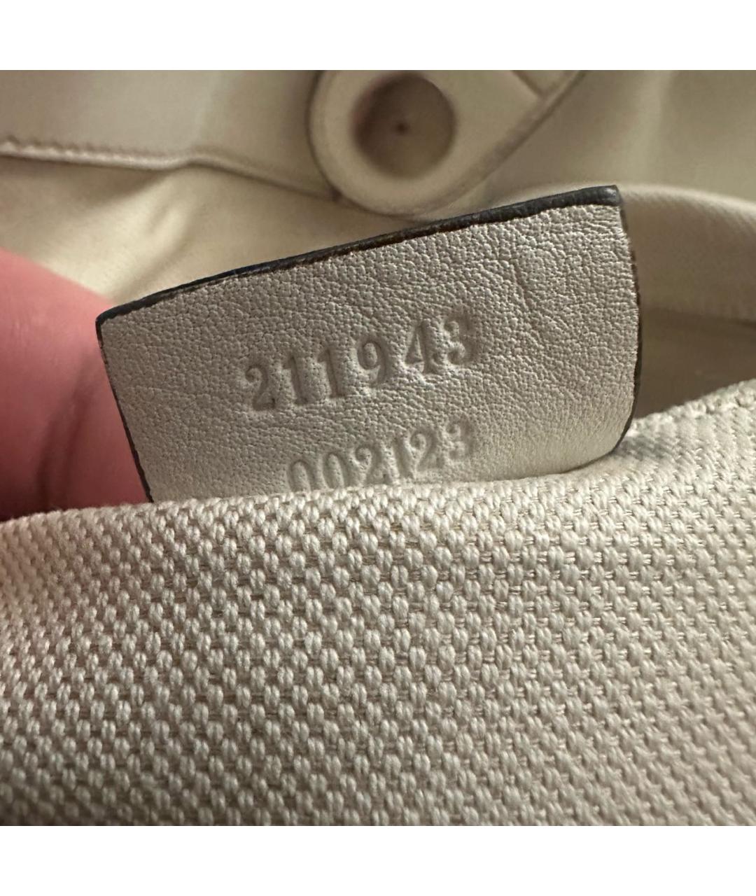 GUCCI Бежевая пелетеная сумка тоут, фото 5