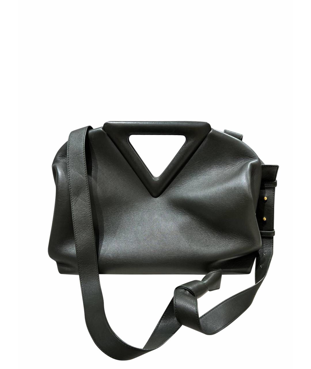 BOTTEGA VENETA Хаки кожаная сумка через плечо, фото 1