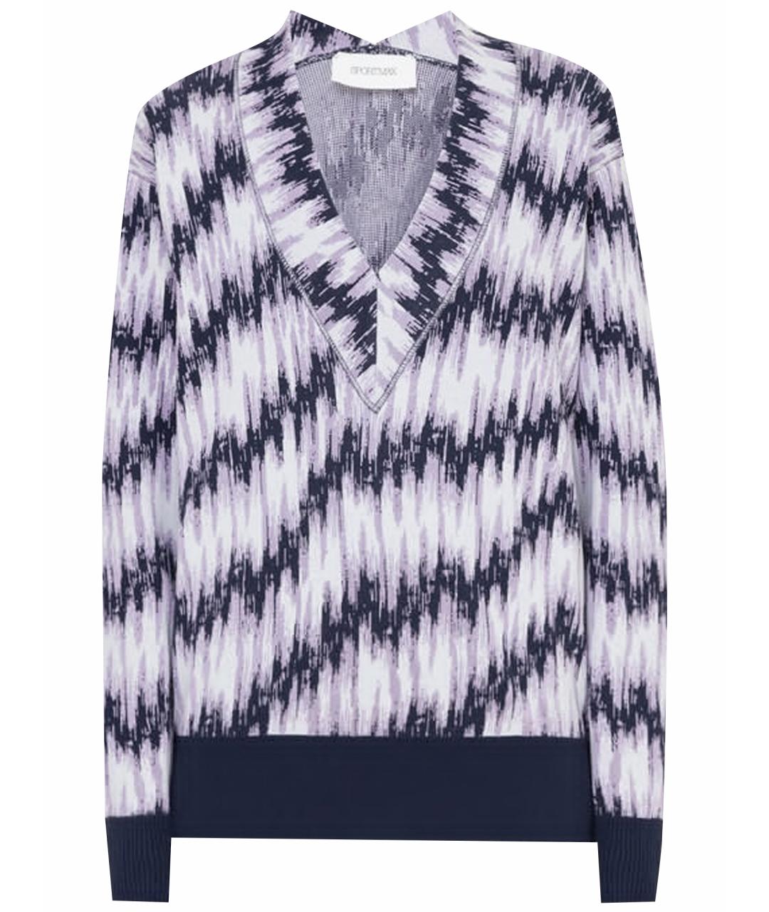 MAX MARA Фиолетовый вискозный джемпер / свитер, фото 1