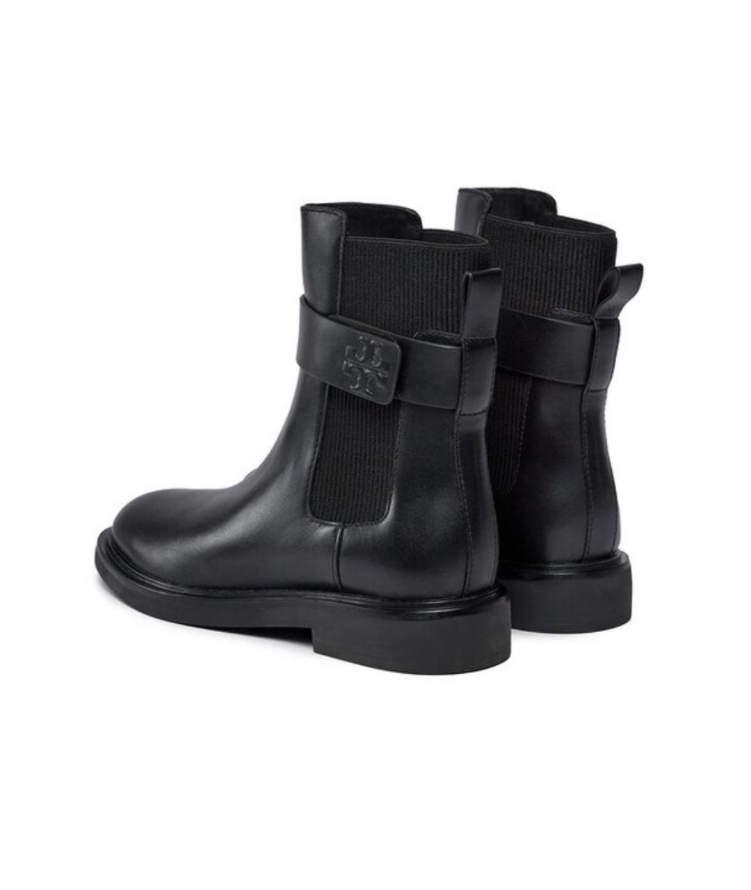 TORY BURCH Черные кожаные ботинки, фото 4