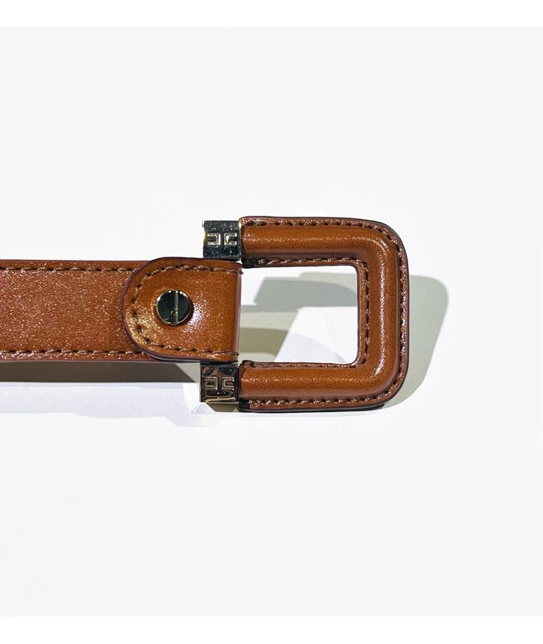 ELISABETTA FRANCHI Коричневый ремень из искусственной кожи, фото 2