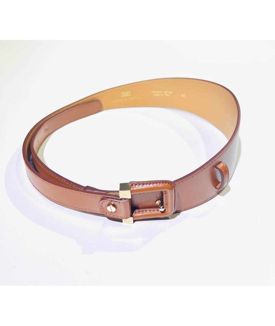 ELISABETTA FRANCHI Коричневый ремень из искусственной кожи, фото 5