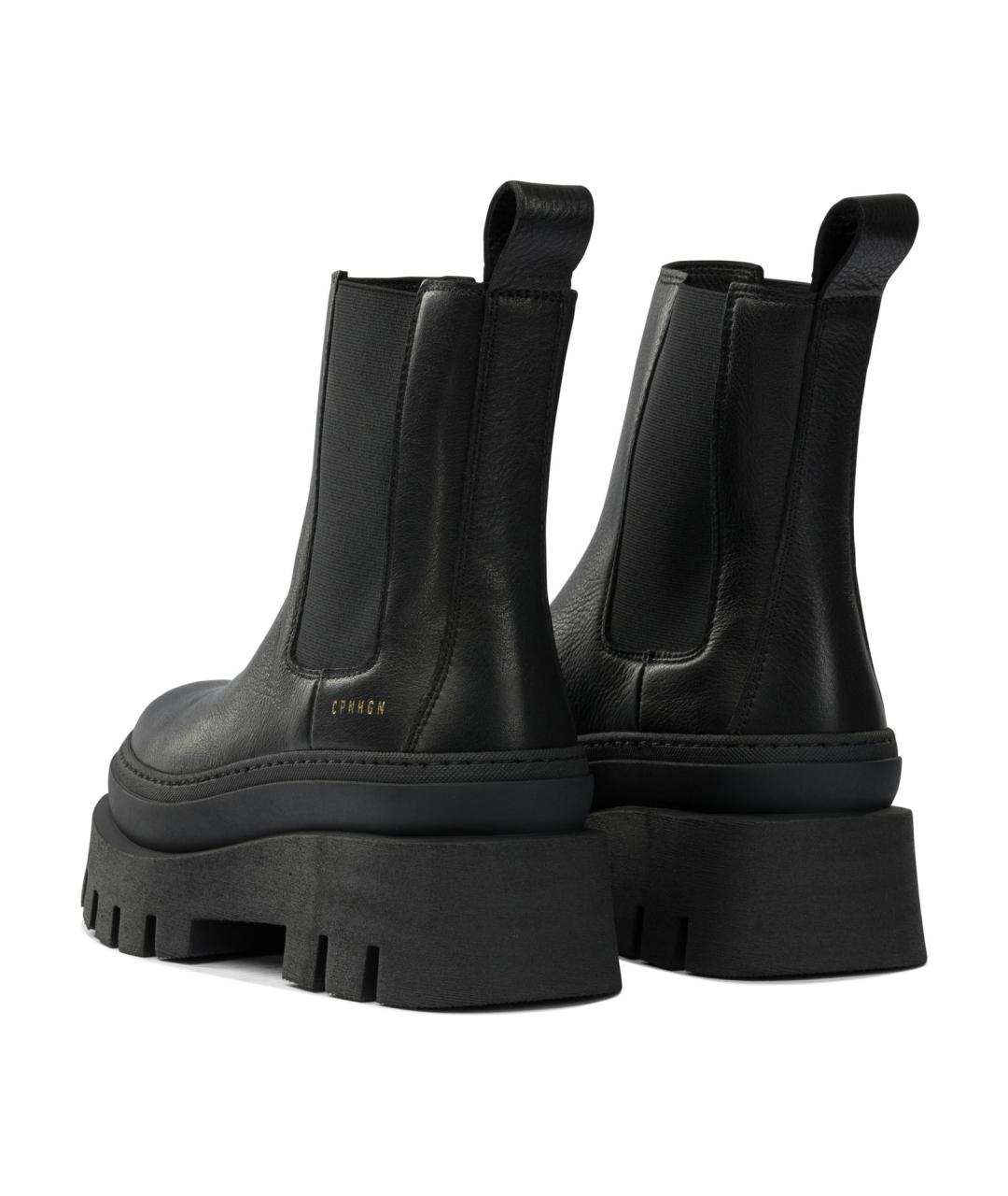 COPENHAGEN Черные кожаные ботинки, фото 4