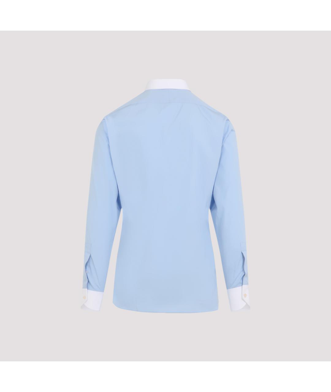 TOM FORD Синяя хлопковая кэжуал рубашка, фото 2