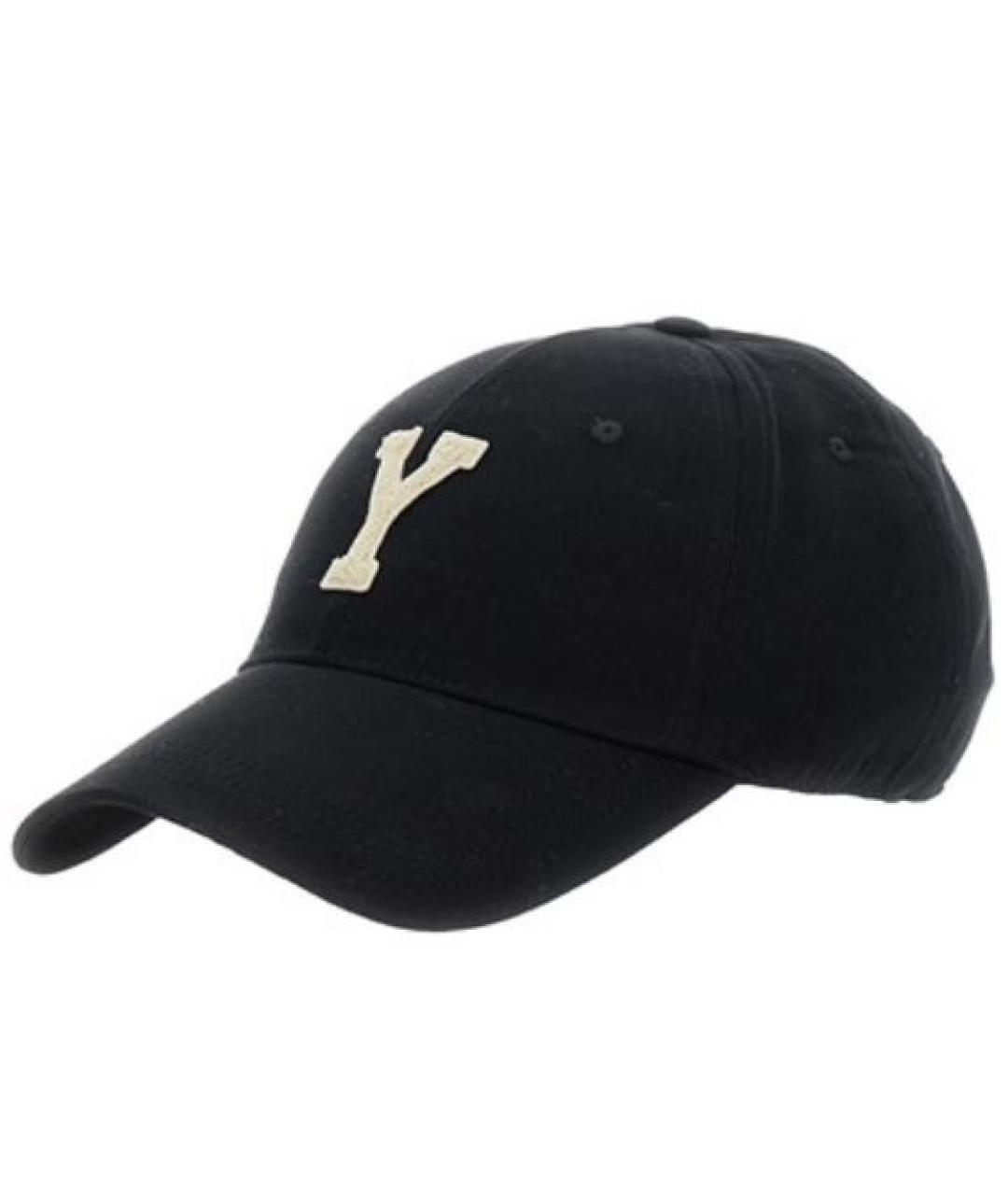 SAINT LAURENT Черная хлопковая кепка/бейсболка, фото 1
