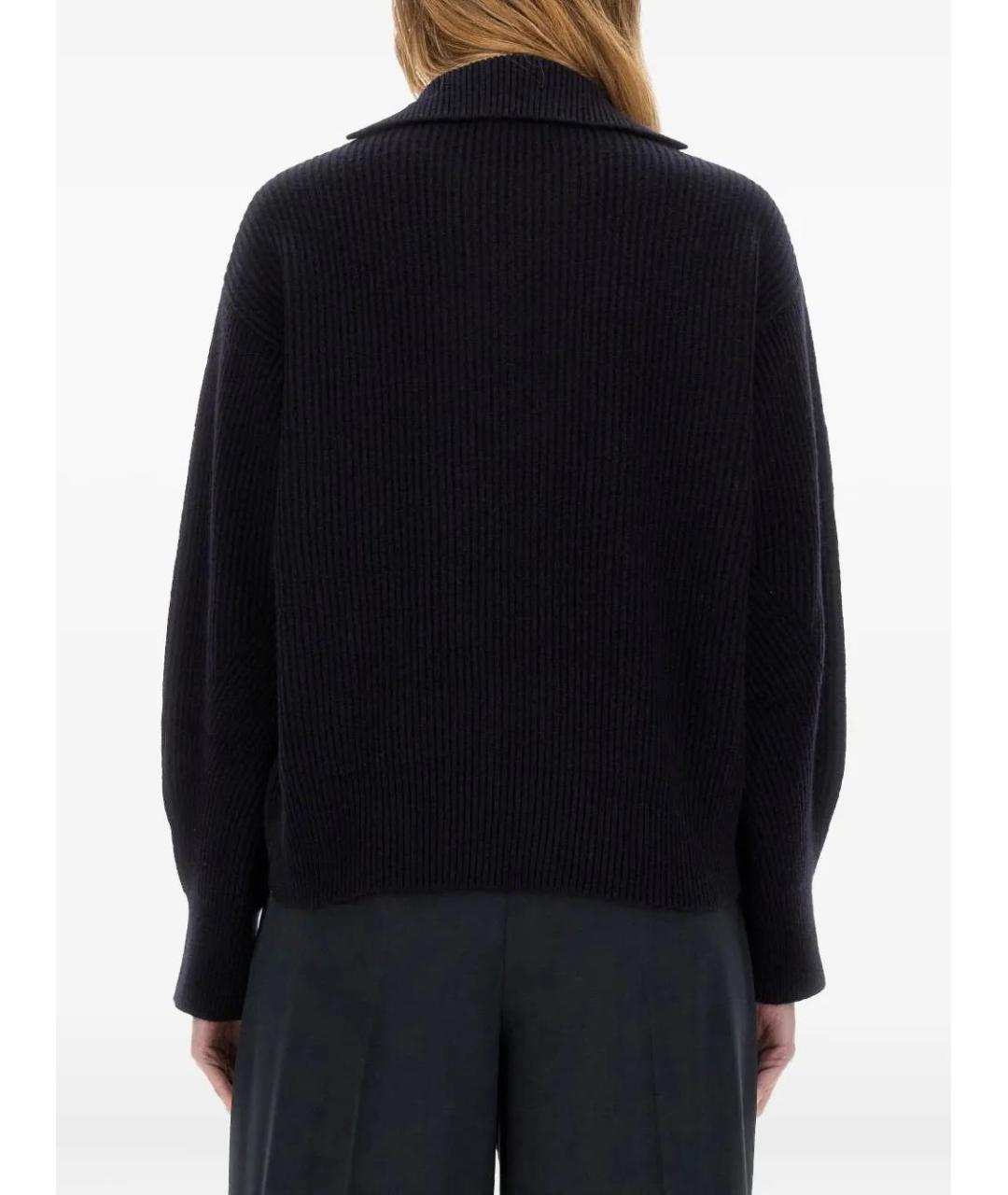 MAX MARA Темно-синий шерстяной джемпер / свитер, фото 2