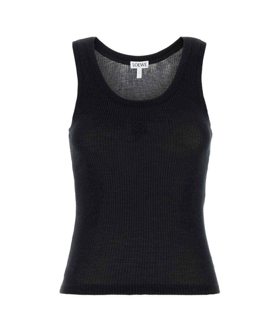 LOEWE Черная шелковая майка, фото 1