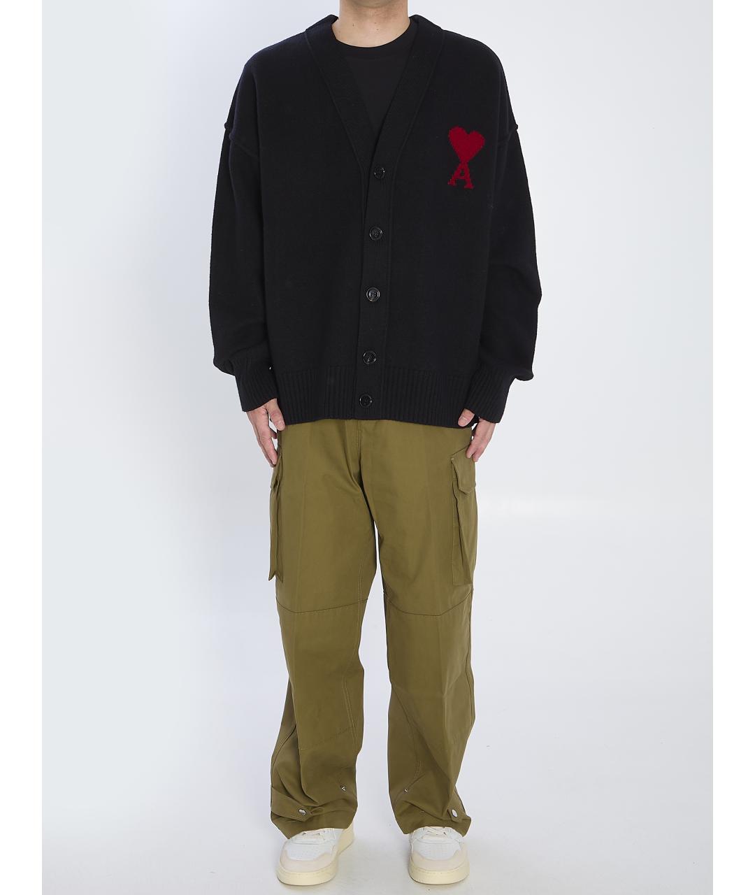 Ami Paris Черный шерстяной кардиган, фото 5