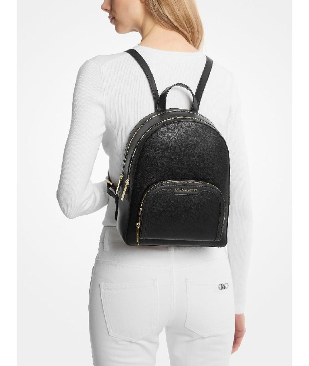 MICHAEL KORS Черный кожаный рюкзак, фото 4