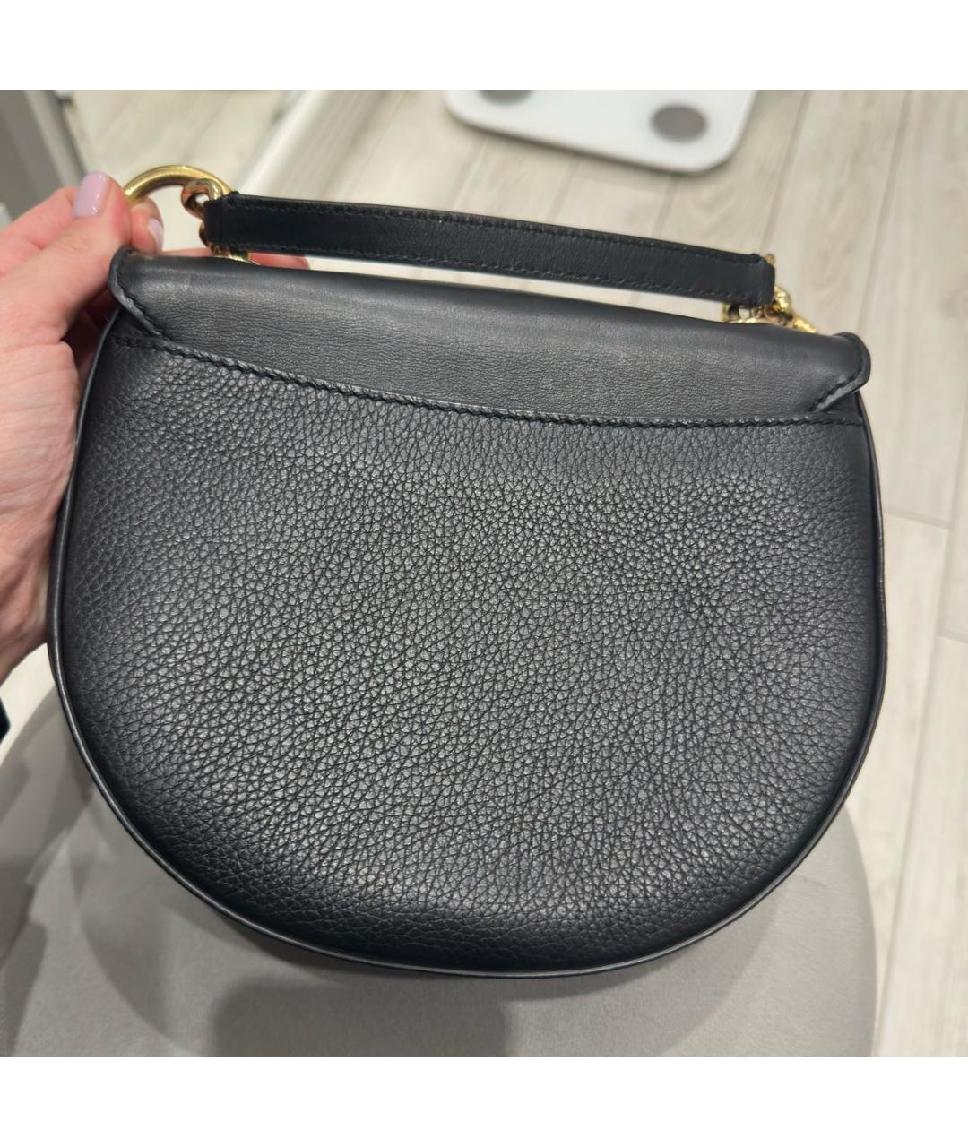 DOLCE&GABBANA Черная кожаная сумка через плечо, фото 2