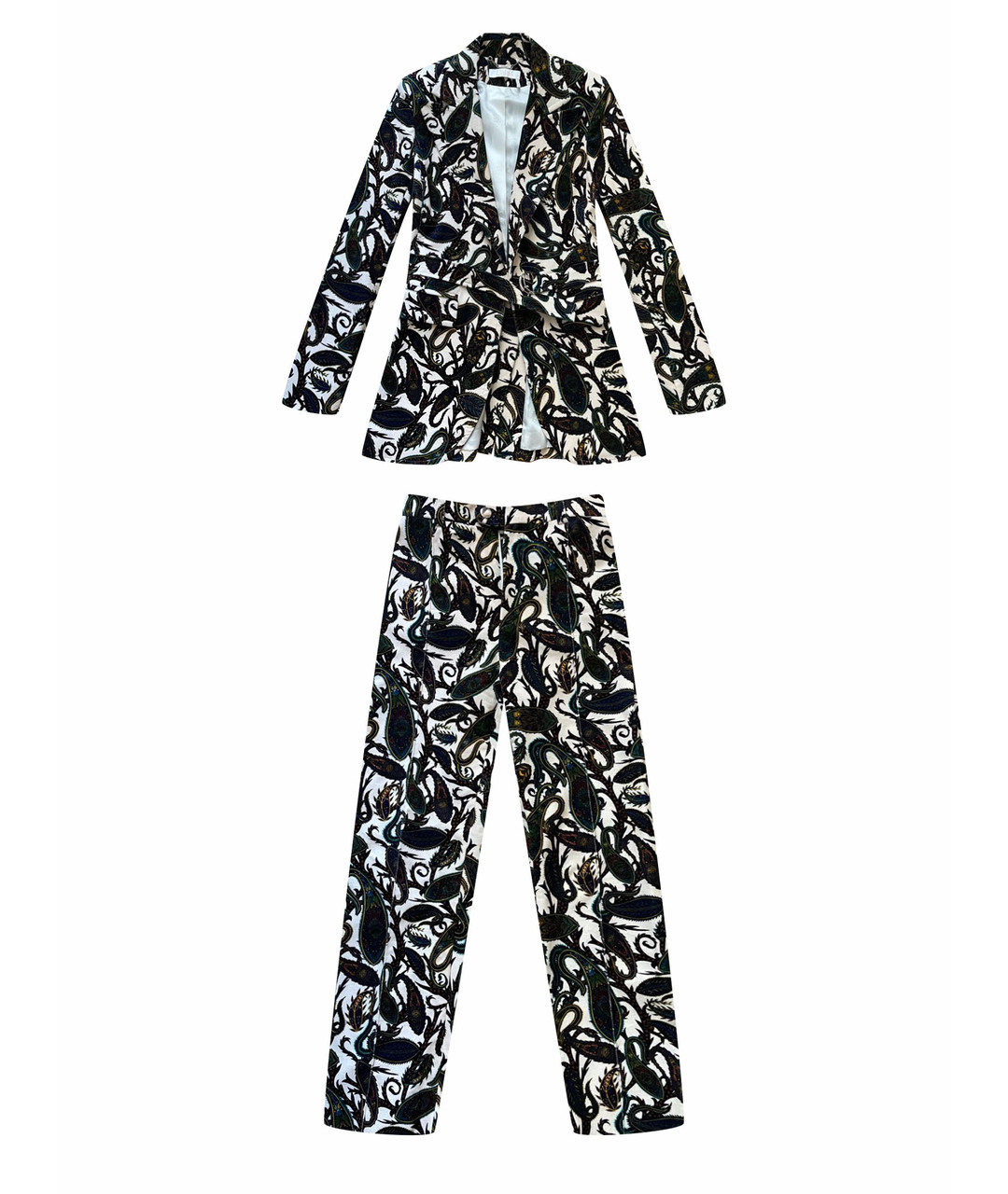 CHLOE Черный бархатный костюм с брюками, фото 1