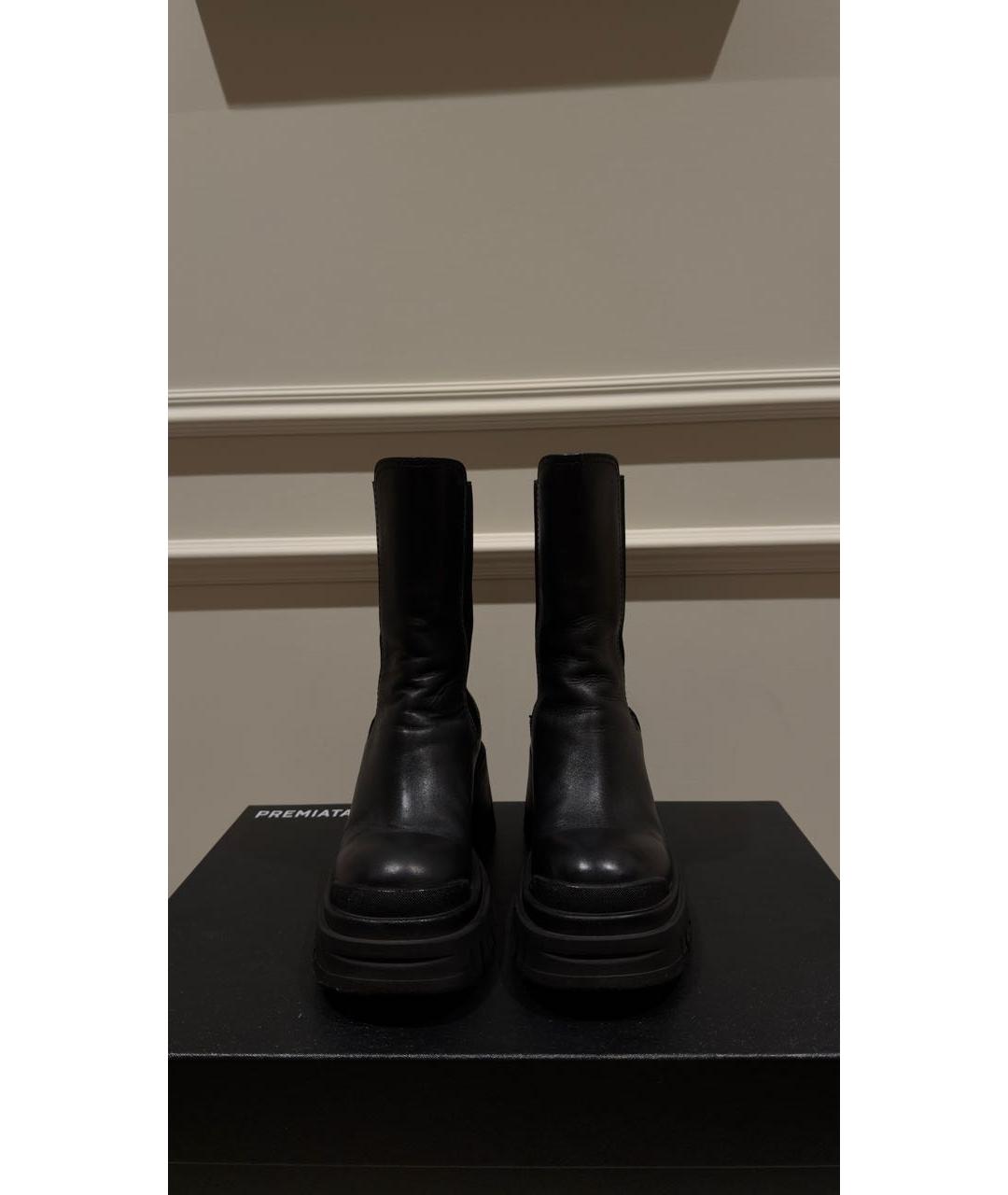 PREMIATA Черные кожаные ботинки, фото 2